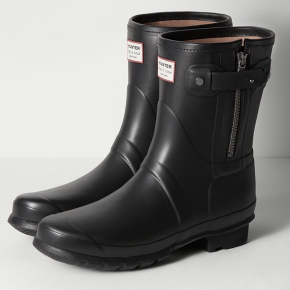 Hunter Shoes - Hunter x rag & bone black zipper rain boots